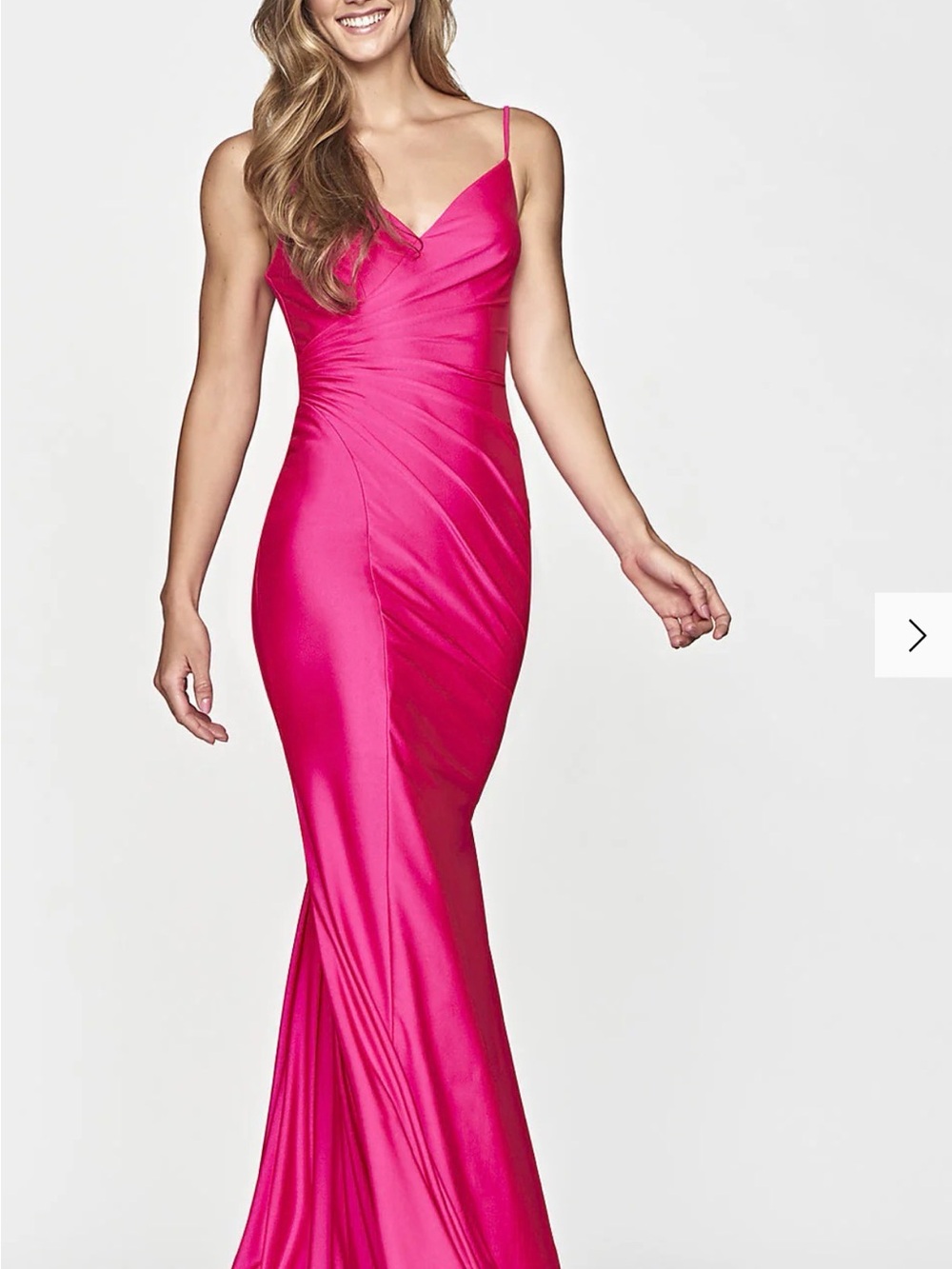 FAVIANA hot pink evening gown